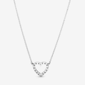 Pandora Jewelry - Loving Hearts of Pandora Necklace with Clear CZ Pandora Jewelry - Loving Hearts of Pandora Necklace with Clear CZ